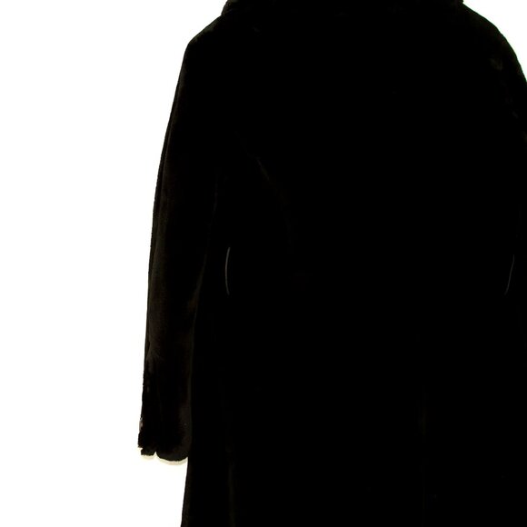 Ralph Rupley Vintage Black Plush Sheared Fur Double-Breasted Princess Coat - Picture 8 of 11